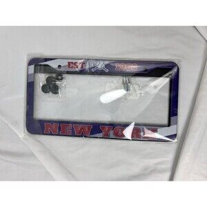 2pcs New York Yankees Black Metal License Plate Holder Frame for Car Truck SUV